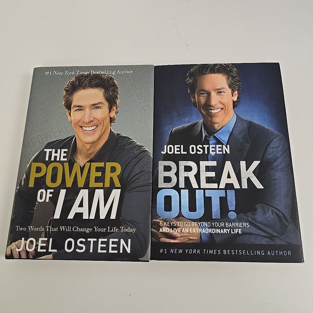Joel Osteen Lot‎ of 2 Break Out! & The Power of I Am Books Christian Faith
